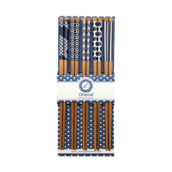 Pack De Palillos Japoneses Blue patterns 22.5 Cm