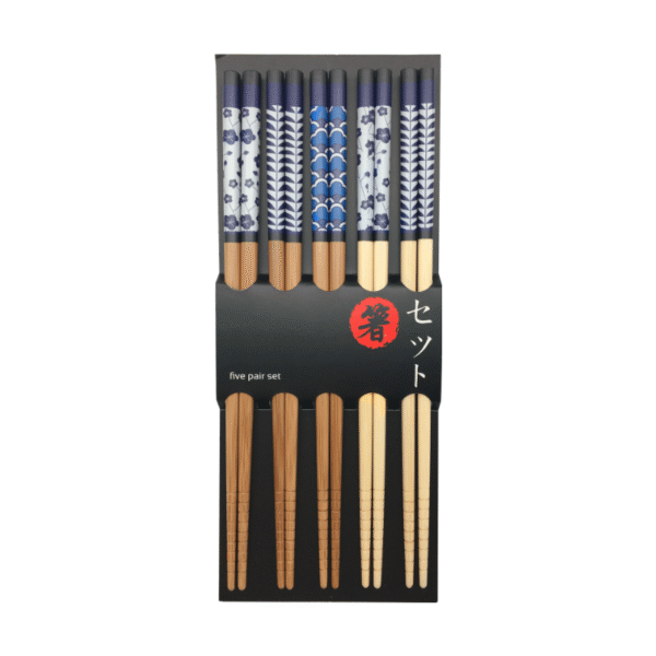 Pack De Palillos Japones Blue pattern 22.5 cm